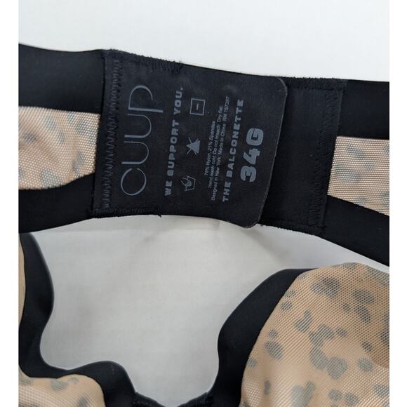 Cuup The Balconette Mesh Bra Leopard Print 34G - Picture 7 of 7